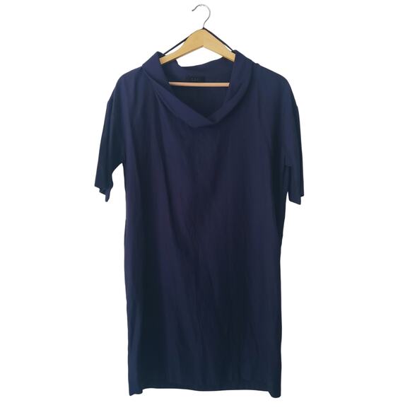 COS Standing Collar Mini Dress Navy Size 6 - Picture 1 of 8